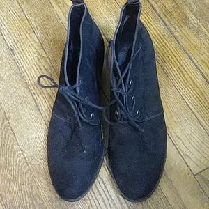 Franco Sarto Black Suede Short boots